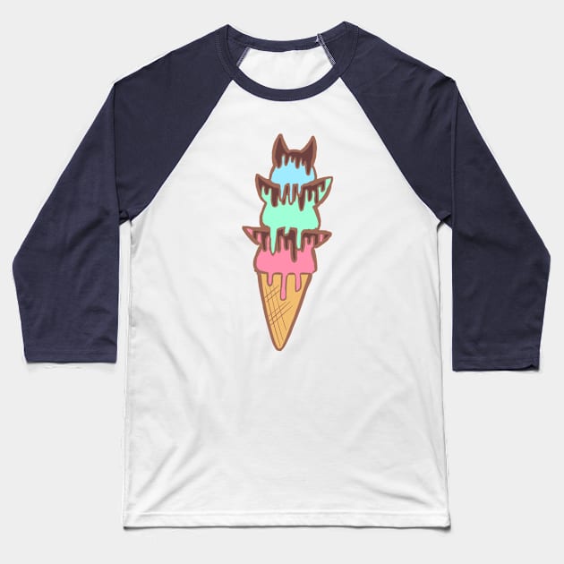 Wolfscream Baseball T-Shirt by LaLuna131